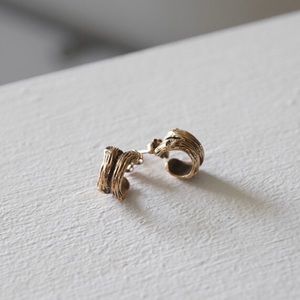 Mignon Faget 14k gold vine earlocks. 14k posts/backs.